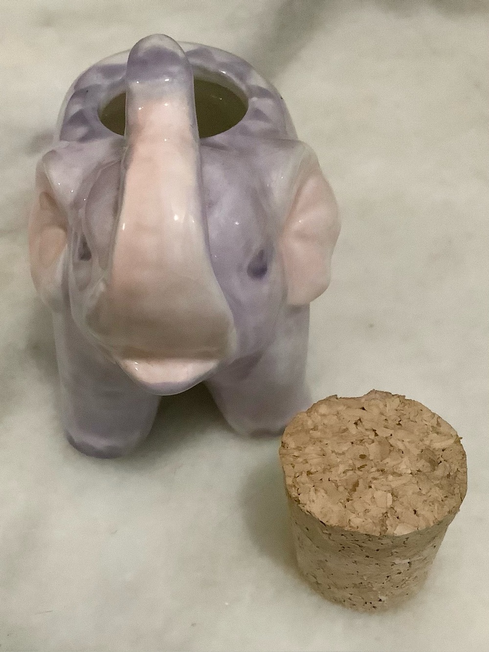 Adorable Ceramic Elephant Airplant trinket container handmade - Picture 4 of 7